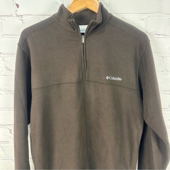 Columbia mens rugged ridge quarter zip pullover brown size small stretchy casual - Picture 5 of 6